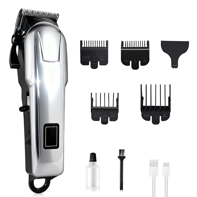 Hair Clippers for Men Cordless Clippers for Hair Cutting Rechargeable Beard Hair Trimmer LED Display Stocking Stuffers for Men