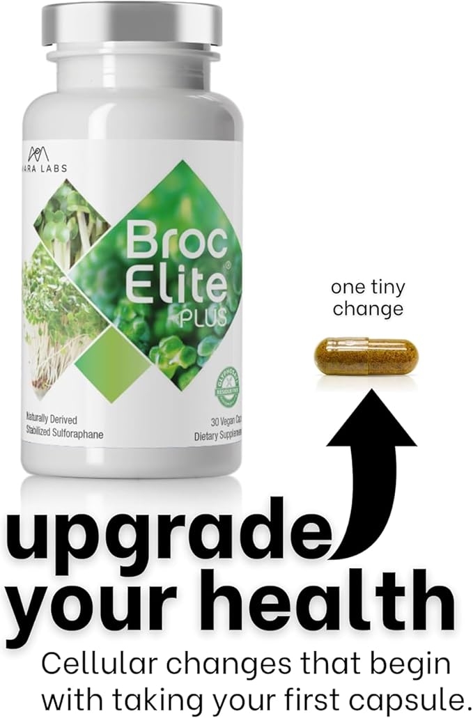 Mara Labs Broc Elite Plus | Broccoli Supplement w/Stabilized Sulforaphane Extract | Zero Glyphosate Residue | 30 Vegetable Capsules