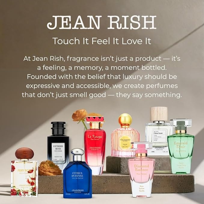 Jean Rish Aqva Essence Eau De Toilette - Perfume for Men (3.4 Fl Oz / 100ml) with Bergamot, Rosemary & Patchouli Notes - Long Lasting and Luxury Fragrance, Made in USA
