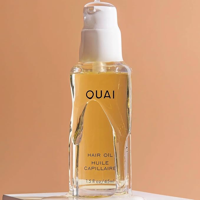 OUAI Curl Cream + Hair Oil Bundle - Hair Styling Products for Frizz Control - Includes Curl Cream (8 Oz) + Hair Oil (1.5 Oz) - 2-Piece Hair Care Set