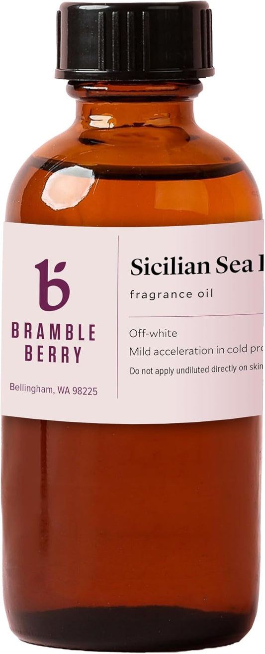 Bramble Berry Sicilian Sea Breeze Fragrance Oil 2 oz | Fresh Coastal Scent for Soap Making, Candles, Diffusers, Bath Bombs & Lotion | Skin Safe, Vegan, Paraben & Phthalate Free