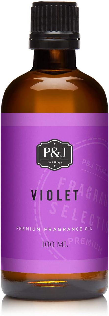 P&J Fragrance Oil - Violet Scent 100ml - Candle Scents, Soap Making, Diffuser Oil, Fresh Scents
