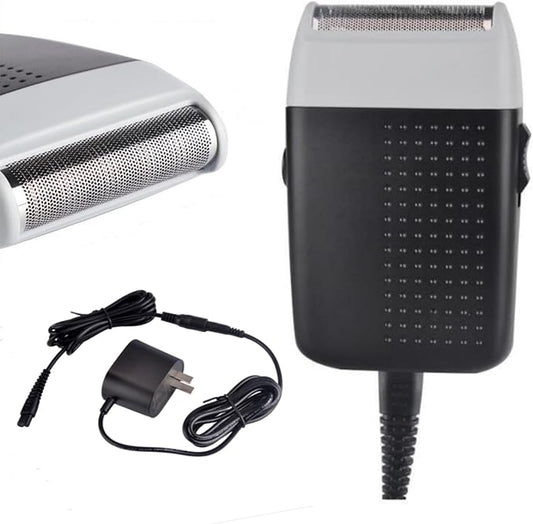 Corded Electric Foil Shaver,Professional Close Shave Razor,Bald Head Shavers for Men,Barber Shop Fade Style Clipper,Face Stubble Beard Smooth Trimmer,12v Powerful Motor,Only Corded Use