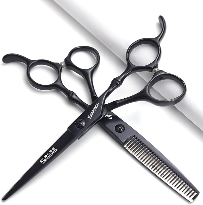 6/7 Inch Hairdressing Scissors Set Barber Shop Hair Scissors Styling Tools (6 inch-2pc-B)
