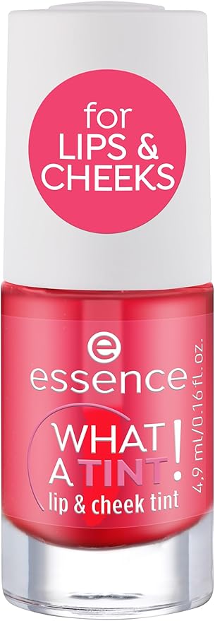 essence | What a Tint! Lip & Cheek Tint | Long-Lasting Liquid Blush & Lip Stain | Non-Sticky & Kiss-Proof | Vegan & Cruelty Free (02 | Coral Sunset)