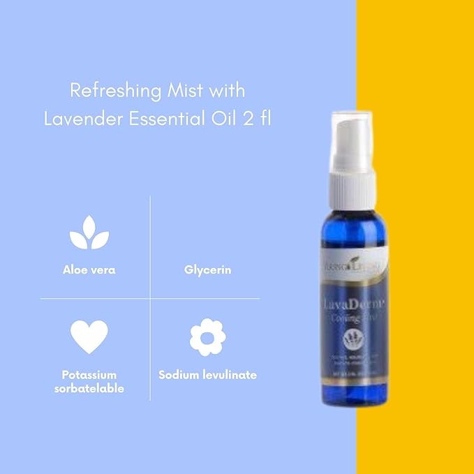 Young Living Lavaderm Cooling Mist - Refreshing Mist with Lavender Essential Oil - Soothes and Hydrates Skin - 2 fl oz Gently Hydrates, Soothes, and Rejuvenates Skin - Premium Essential Oils