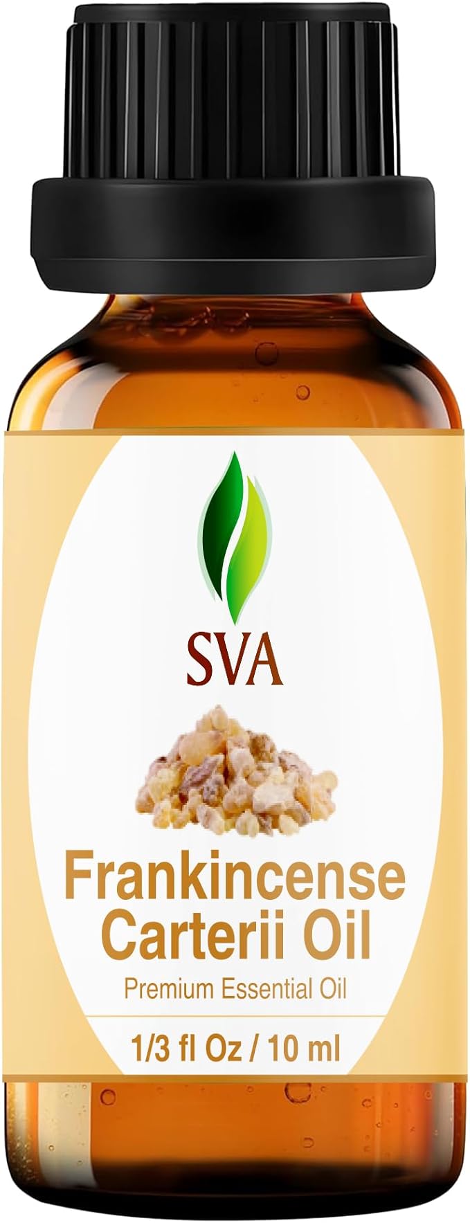 SVA Frankincense Essential Oil – 1/3 Fl Oz – 100% Natural Boswellia Carterii Oil - for Diffuser, Hair Care, Face, Skin Care, Aromatherapy, Scalp and Body Massage, Soap and Candle Making