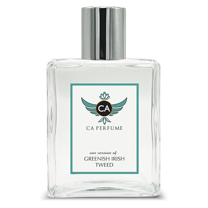 CA Perfume Impression of Greenish Irish Tweed For Men Replica Fragrance Dupes Eau de Parfum Spray Bottle 3.4 Fl Oz/100ml-X1