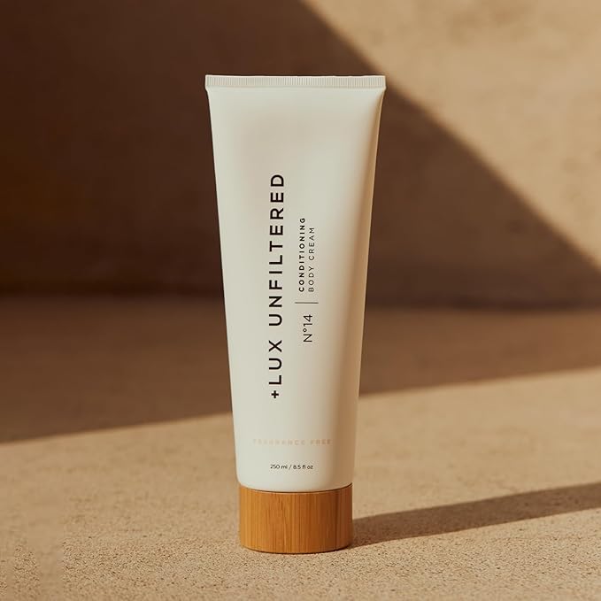 + Lux Unfiltered N°14 Conditioning Body Cream for Women - Moisturizing Body Lotion with Jojoba, Squalane, & Shea Butter - Hydrating, Skincare Grade Ingredients - Vegan & Cruelty Free - Fragrance-Free