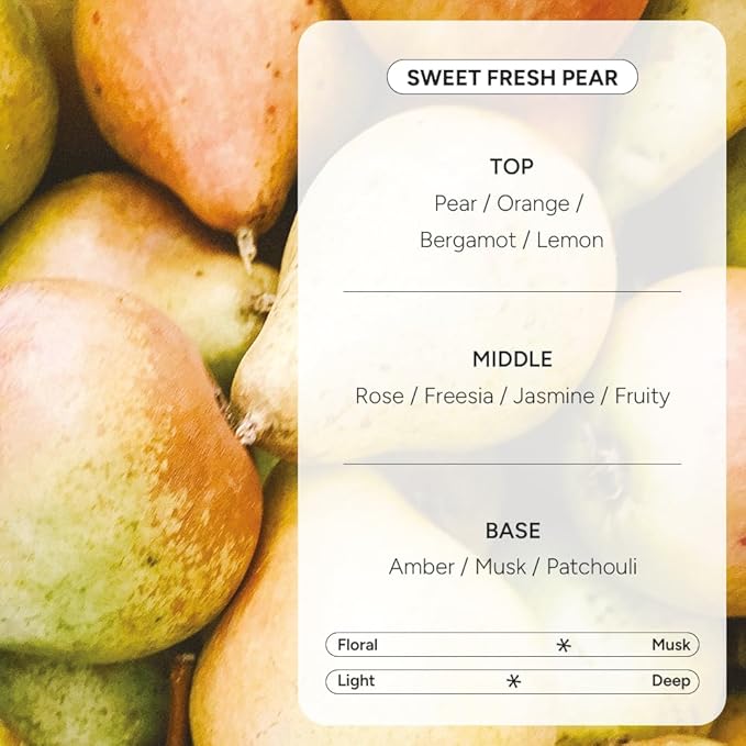 Perfumed Hair Mist for Women – Castor Oil for Shine & Long-Lasting Scent, Clean Hair Perfume & Body Mist – Botanical Waters & 17 Amino Acids, Sulfate, Paraben, Silicone-Free – Sweet Fresh Pear, 125ml