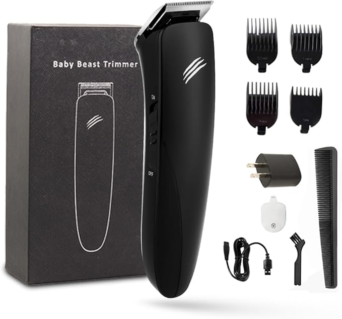Skull Shaver Pitbull Gold PRO Electric Razor & Baby Beast Trimmer - Premium Cordless Electric Shaver for Men - for Wet & Dry Shaving - Features LED Battery Display - Comes with Travel Pouch