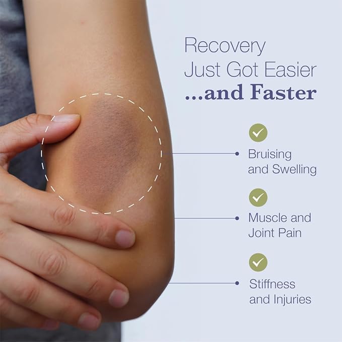 Arnica 1,000mg and Bromelain 500mg 2,400GDU/g Supplement for Bruising and Swelling, Easy to Swallow Capsules (7-Day Supply) - Advanced Bruise Treatment Formula