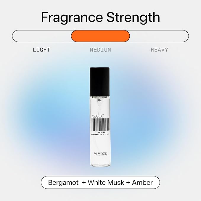 DedCool Eau de Parfum | Xtra Milk | Genderless Luxury Fragrance | Bergamot, White Musk & Amber | Non-Toxic, Vegan | Long-Lasting Perfume for Men & Women | Clean, Sophisticated Aroma | 15 mL