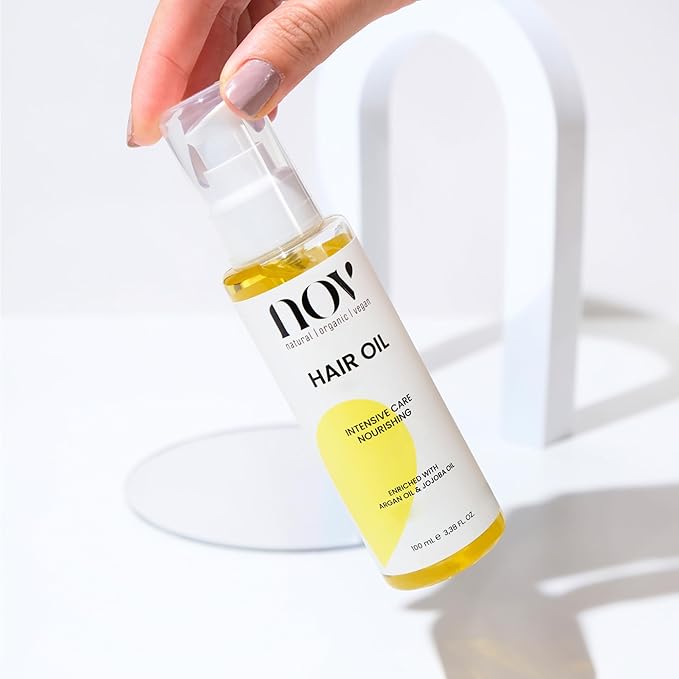 NOV Intensive Care Nourishing Hair Oil - Organic Olive and Argan Hair Growth Oil - Revitalize and Hydrate - Reduce Breakage and Split Ends - 3.38 oz