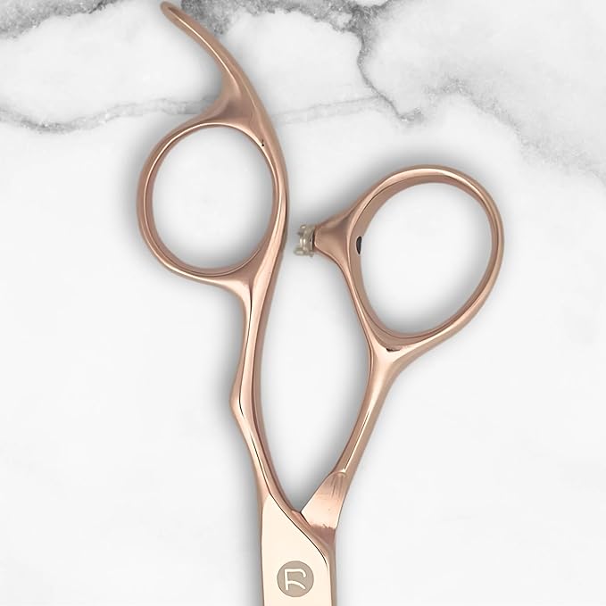 Saki Shears 5.5" Natsukashii Rose Gold Hair Cutting Scissors - Titanium Gold Polished Finish - Sharp Cutting Blades Crafted From Japanese Steel