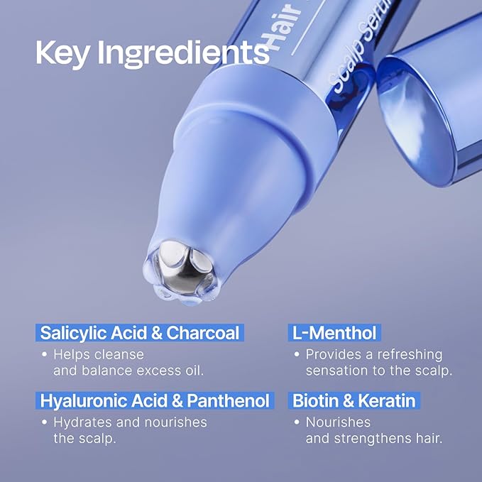 Celladix Hair Boosting Scalp Serum – Hair Growth Roll-on Tonic with Rosemary, Biotin, Spicules Hyaluronic Acid & Panthenol – For Women & Men – Supports Healthy Scalp & Fuller Hair 0.5 fl oz