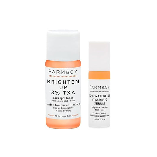 Farmacy TXA Toner and Vitamin C Serum Bundle - Brightening Toner for Face & Waterless Vitamin C Face Serum