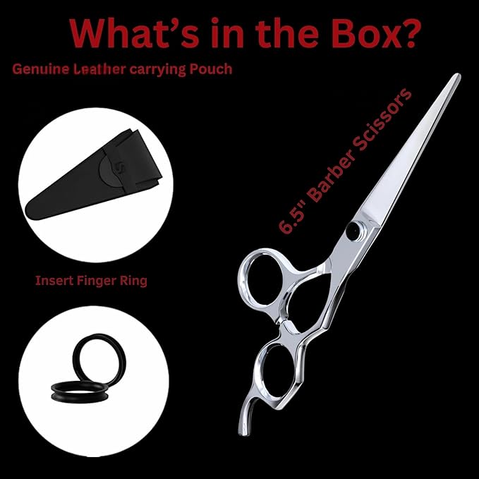 Suvorna 6.5" Hair Scissors Professional - Barber Shears for Hair Cutting - Sharp Hair Cutting Scissors to Cut Hair for Trimming and Grooming - Hair Shears for Women, Men and Adults