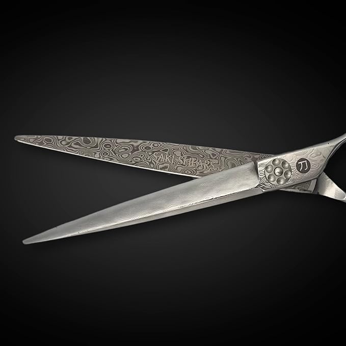 Damascus Hair Shears - Saki Kanzen - Master/Professional Level Hair Cutting Scissors for Hairdressers and Barbers (7 Inch Shears)