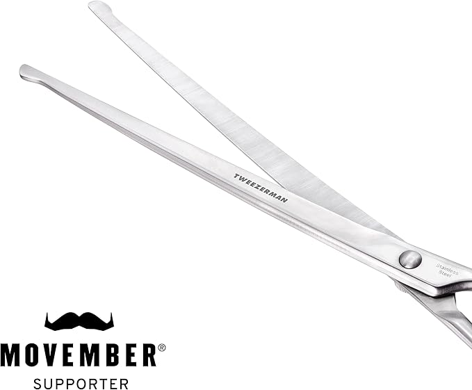Tweezerman 9" Pet Grooming Scissors with Safety Round Tips, Professional Curved Grooming Shears for Medium to Large Dogs