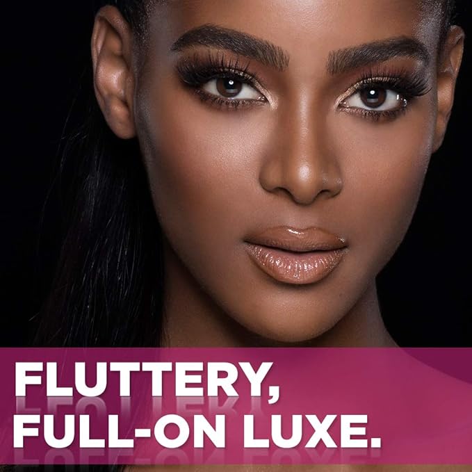 Ardell False Eyelashes Double Up 208 - Black, Dramatic Volume, Full Strip, Flared & Thick Lashes for a Bold Look, 4 Pack