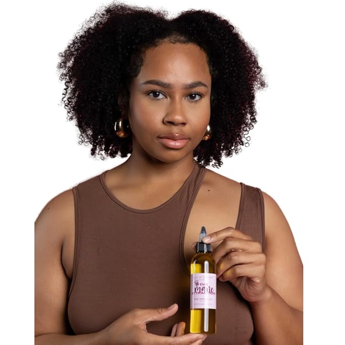 The Mane Attraction Hair Oil for All Hair Types, Infused with Rosemary Oil, Castor Oil & Black Seed Oil - Stimulating Hair Growth, Seals in Moisture, Soothes Irritated Scalp - 4 Fl Oz