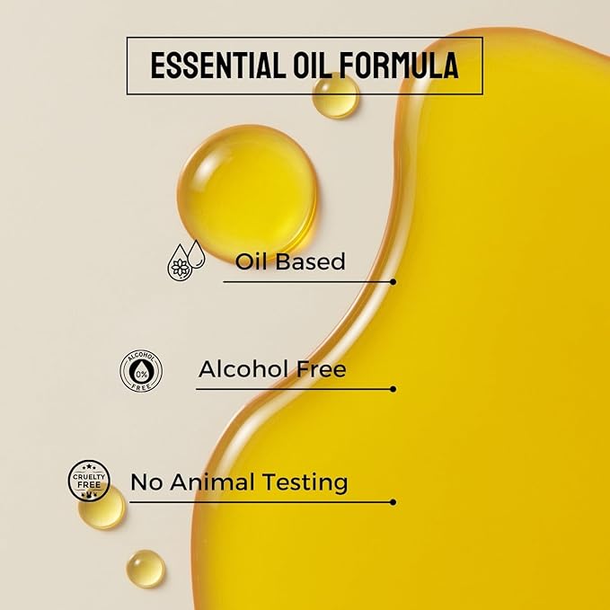 benatu Cedar Wood Perfume Oil Roll On for Men, Alcohol Free Eau de Parfum, Travel Size Essential Oil Body Fragrance, Concentrated Warm Woody Scent, 10 ml