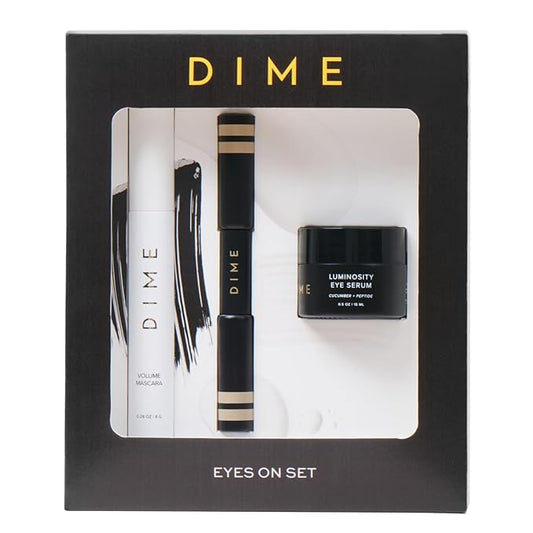 DIME Beauty Eyes On Set ($84 Value) - Includes Luminosity Eye Serum (15mL), Volume Mascara (8G), Boost Duo (3mL)