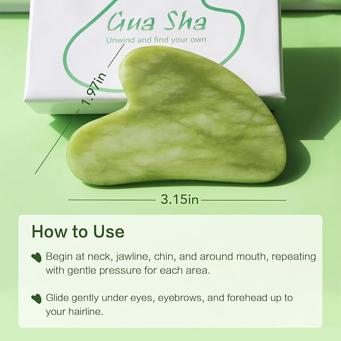 huefull Gua Sha Facial Tool for Face and Body, Gua Sha for Self Care, Guasha Tool Tensions Relief and Reducing Puffiness,Self Care Gifts for Woman/Men, Skin Gifts