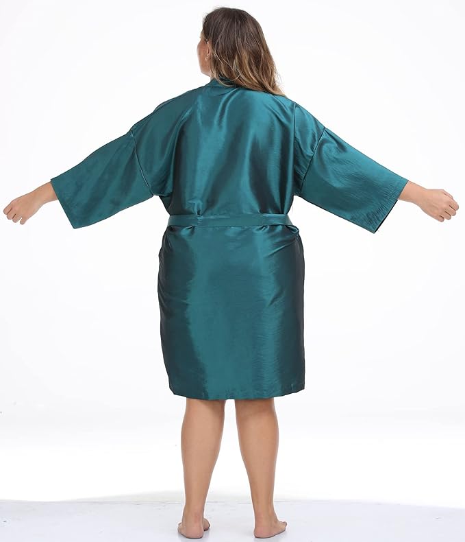 PERFEHAIR Salon Client Gown Robes Cape, Hair Salon Smock for Clients- Kimono Style-(Blue)