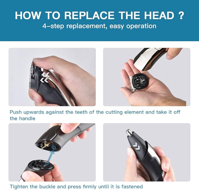 DSP® Facial Hair Trimmer for Men Electric Clippers and Grooming Sets for Pubic Hair Beard Nose Trimmer Kits USB Rechargeable IPX7 Waterproof