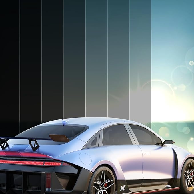 Ceramic Car Window Tint with 5% Percent VLT 24" in x 15'Ft Privacy Window Tint for Car Blocks UV IR Rays, Heat & Glare - Scratch Resistance-Black