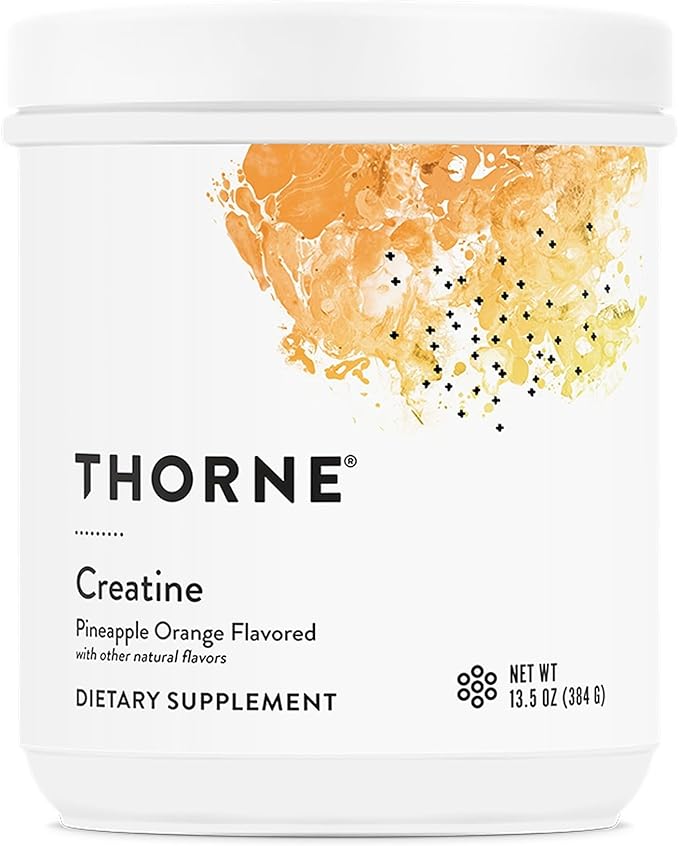 THORNE Creatine - Micronized Creatine Monohydrate Powder - Support for Muscles & Cognitive Function* - for Women & Men - Pineapple Orange - NSF Certified for Sport - 5 g per Serving - 60 Servings