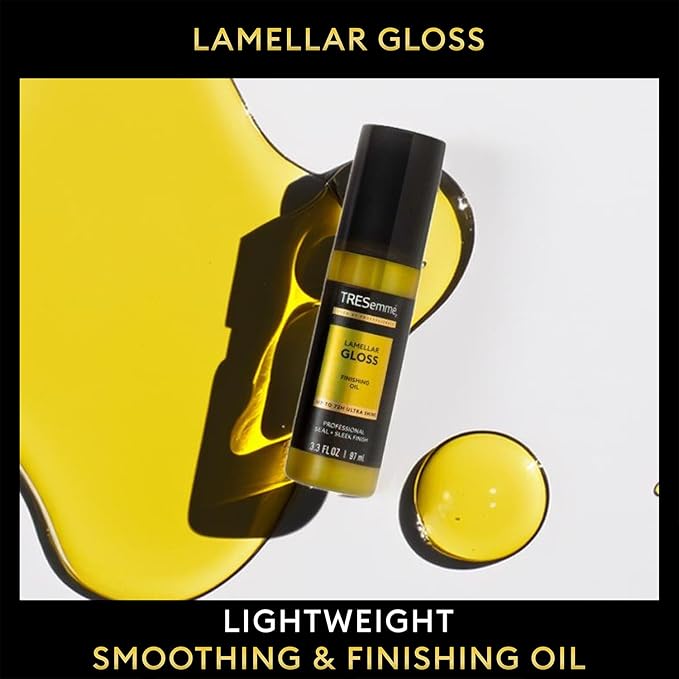 TRESemmé Finishing Hair Oil, Lamellar Gloss 3-Pack – Hair Smoothing Products for Glossy Hair, Sleek Looks & Frizz Control, 3.3 Oz Ea
