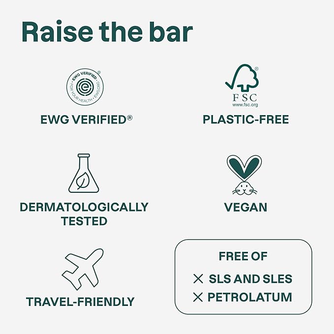 ATTITUDE Bath and Shower Body Soap Bar, EWG Verified, Plastic-free, Plant and Mineral-Based Ingredients, Vegan and Cruelty-free Personal Care Products, Sea Salt, 4 Ounces