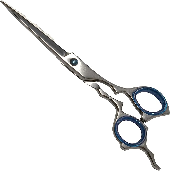 ANDUSTRIAL - Professional Hair Cutting Scissors/Shears For Men/Women/Home/Salon - Premium High Carbon Steel Quality - Smooth And Sharp - 6.5 Inch, Silver