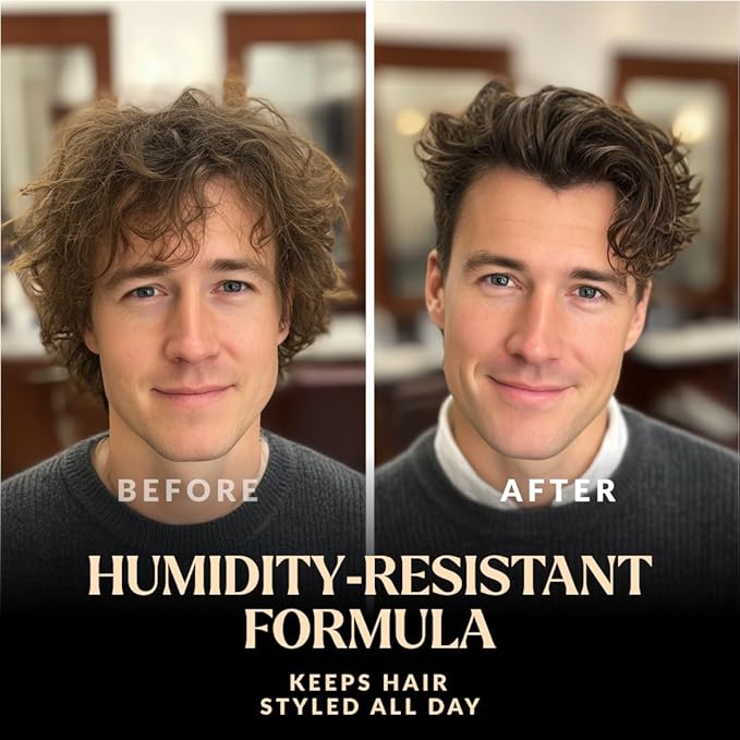 Charlemagne Sea Salt Hair Spray - 6.76 fl oz, Pack of 1, Mediterranean Breeze - Firm Hold & Volume Boost Sea Salt Spray for Men - Heat Protection - Matte Finish Tousled Beach Hair