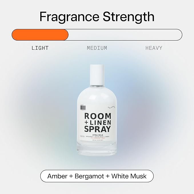 DedCool Room + Linen Spray | Xtra Milk | Luxurious Natural Linen & Fabric Spray | Non-Toxic, Essential Oil Infused | Home, Bedding, Couch, Closet, Bathroom Freshener | 3.5 fl oz