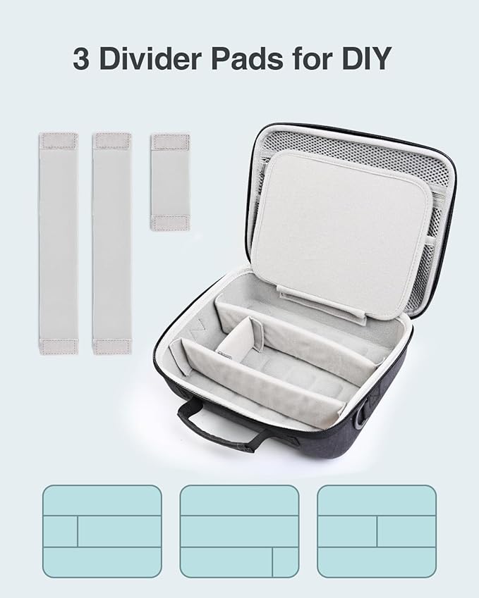 Luxtude Travel Barber Case, Hard Barber Bags for Clippers and Supplies, Travel Hair Clipper Case, Clipper and Trimmer Cases with Shoulder Strap, Easy Carrying