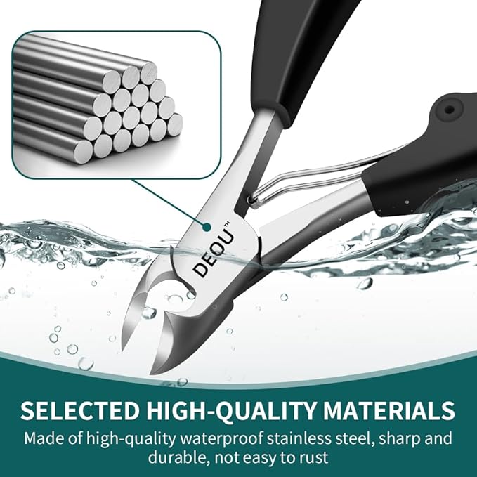 DEOU Heavy Duty Large Opening toenail Clippers, Suitable for Embedded Growth and Rough Nails, Home Pedicure Tools for Men, Women, Elderly Newly Upgraded Stainless Steel (Nail Clippers+Gift Box)