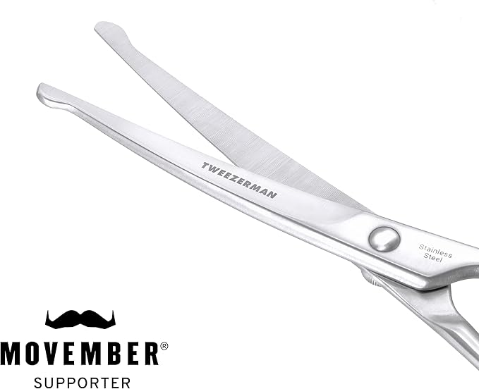 Tweezerman 7" Pet Grooming Scissors with Safety Round Tips, Professional Curved Grooming Shears for Dogs and Cats