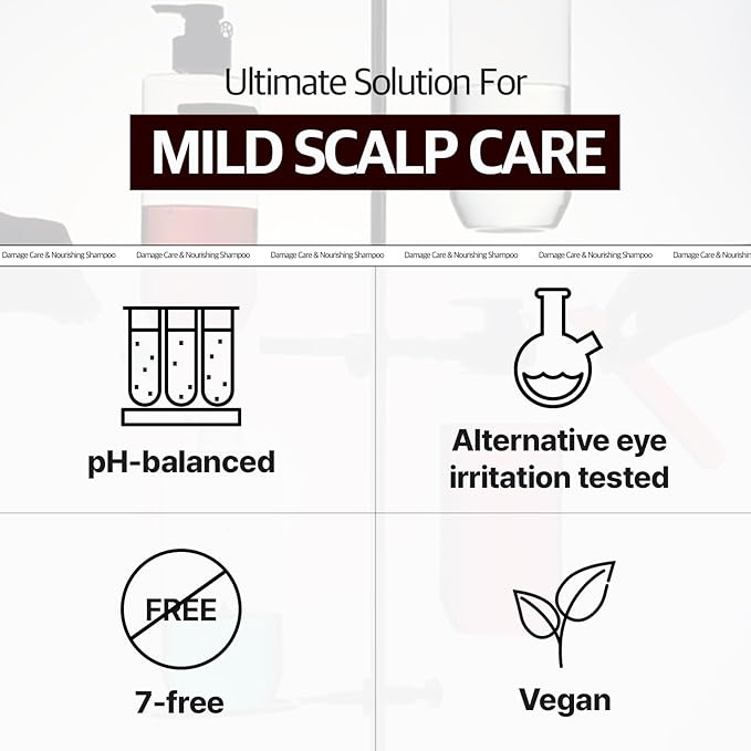 RYO Damage Care & Nourishing Conditioner with Korean Ginseng & Caffeine - Repair and Moisturizing, Anti Loss Care, Strengthening hair roots, 16 Fl Oz.