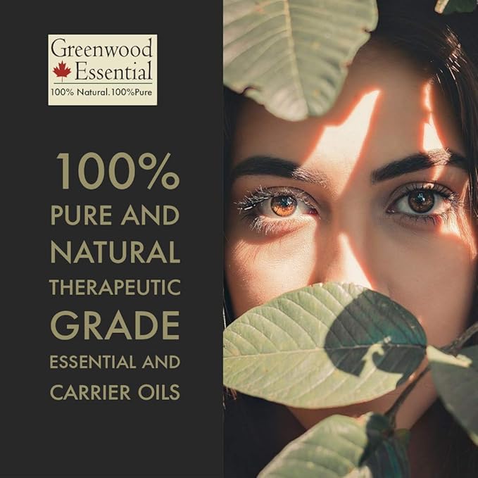 Greenwood Essential Pure Almond Oil (Prunus dulcis) with Glass Dropper Cold Pressed (Pack of Three) 100ml X 3 (10 oz)