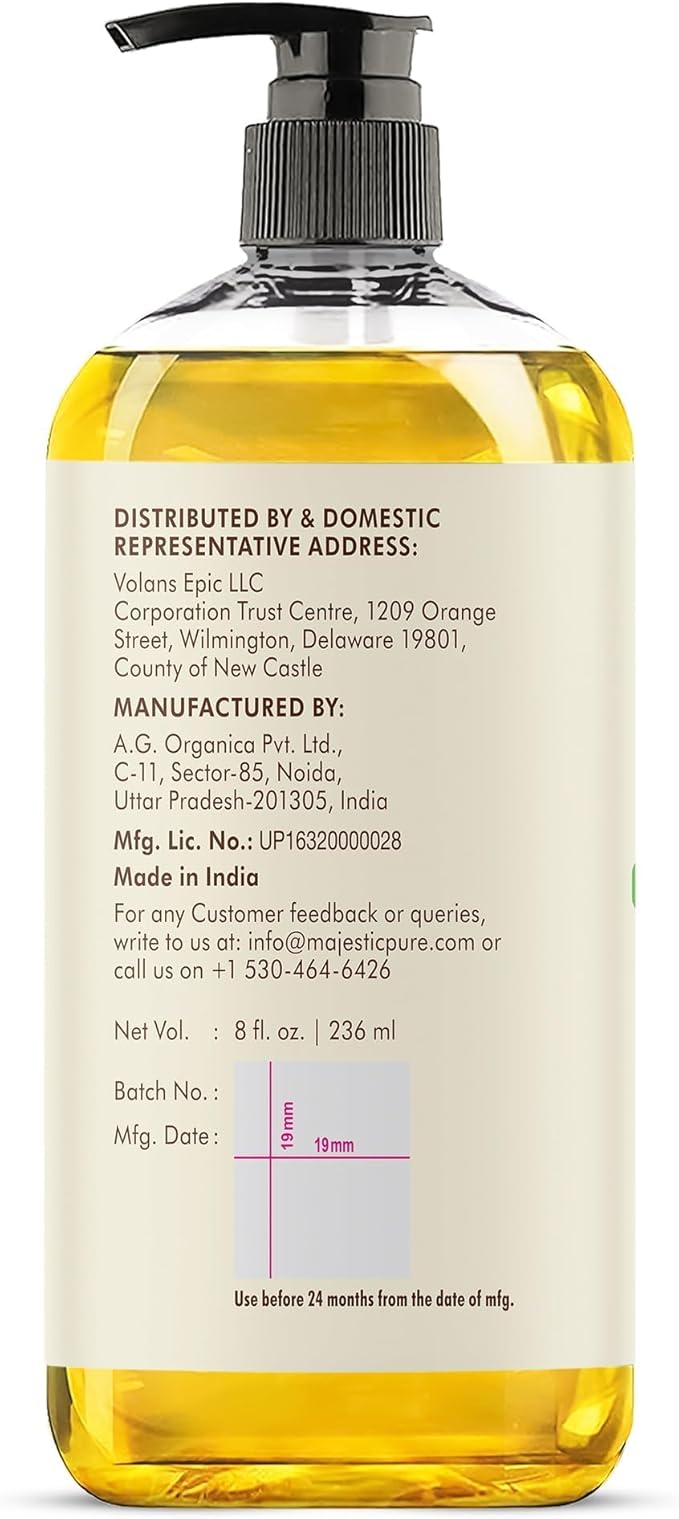 MAJESTIC PURE Coconut Massage Oil for Massage Therapy - Refreshing, and Relaxing - Natural Oils - for All Skin Types - Men and Women - 8 fl oz