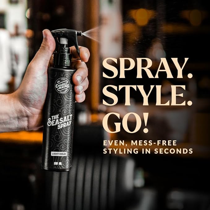 Sea Salt Spray for Men - Salt Water Texture & Volume Spray for Men’s Beach Waves & Curls with Heat Protection 200 ml - Made in Germany (6.76 Fl Oz, Light Hold (Pack of 1))