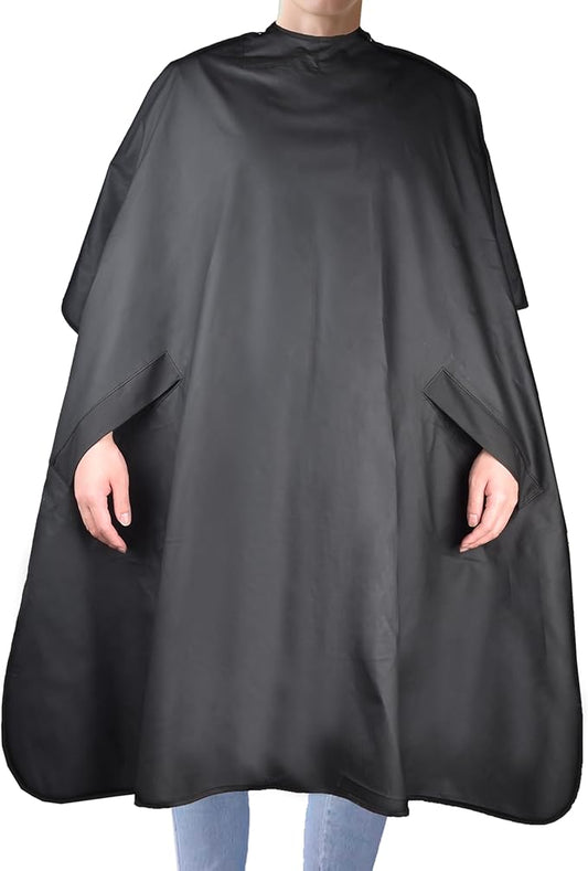 Salon Professional Barber Cape with Multi position Snap Closure Hair Cutting Kits Thick Hairdressing Capes for Unisex 47” * 63”