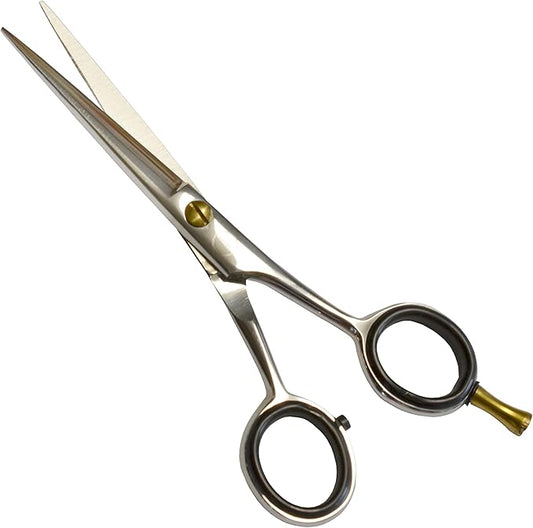 ANDUSTRIAL - Professional Hair Cutting Scissors/Shears For Men/Women/Home/Salon - Premium High Carbon Steel Quality - Smooth And Sharp - 5 Inch, Siver