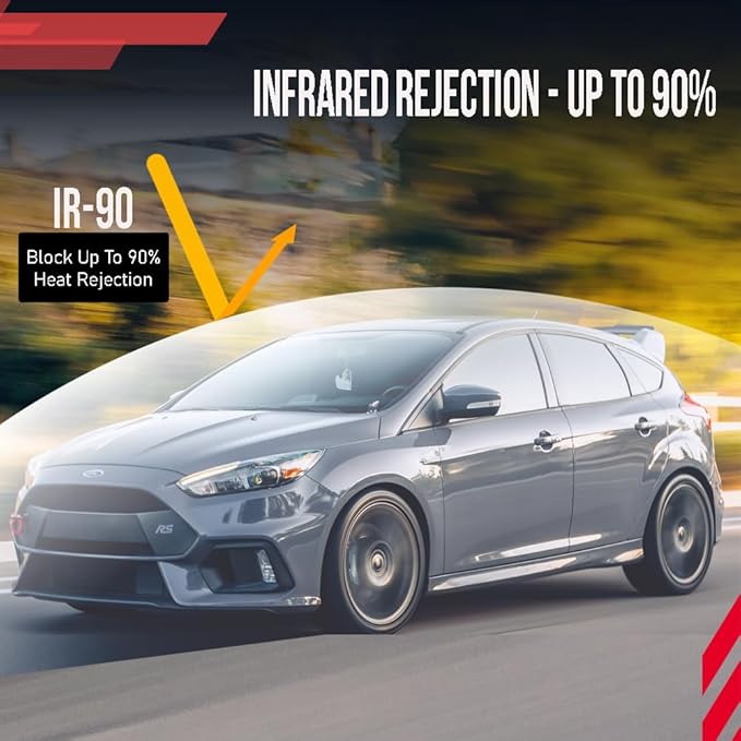 United Ultra Ceramic Window Tint 2PLY Nano Ceramic Film 42% 20Inch (Width) x 100Feet/Roll with High Heat Rejection 80-95% IRR - Car Window Tint Blocks UV/IR Rays Color Stability Adhesive Film