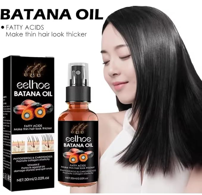 Eelhoe Batana Oil for Hair Growth, 2.02 fl oz, Hair Thickening Treatment with Vitamin E