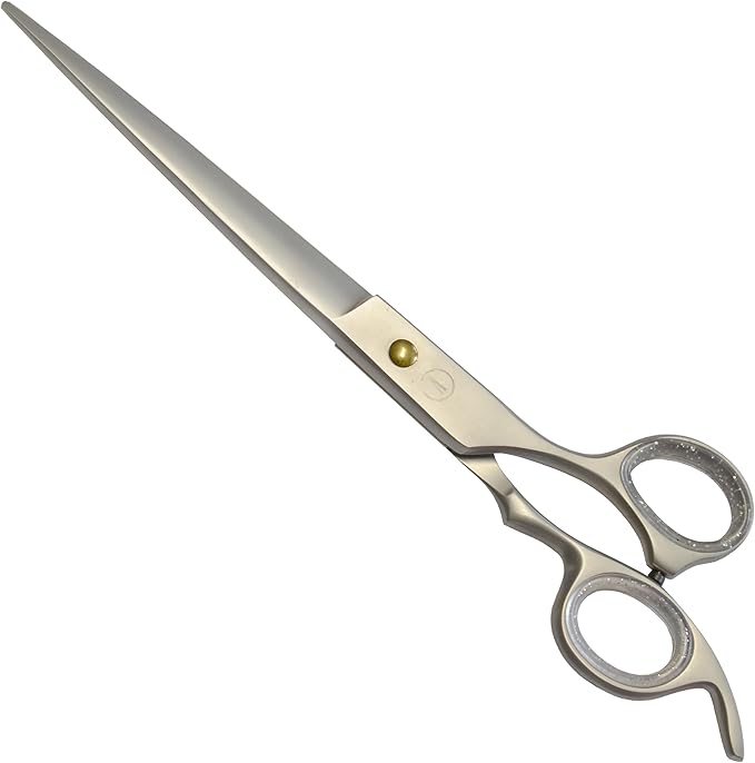 ANDUSTRIAL - Professional Hair Cutting And Thinning Pet Grooming Scissors/Shears For Cats, Dogs - Premium High Carbon Steel Quality - Smooth And Sharp - 8.5 Inch, Silver